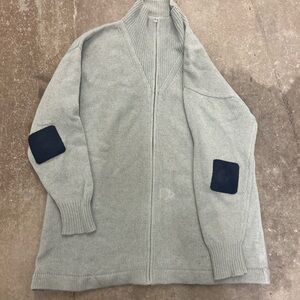 Studio holt renfrew cashmere wool blend Men's Green Zip-Up Sweater